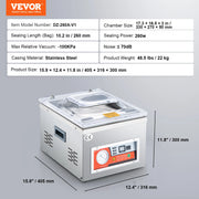 Load image into Gallery viewer, Amocart DZ-260A Chamber Vacuum Sealer with 15.7" Sealing Length Kitchen Vacuum Packing Machine for Home Foods Meats Marinades