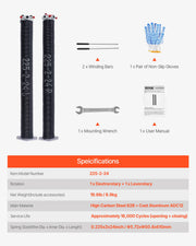 Charger l'image dans la visionneuse de galerie, Amocart Garage Door Torsion Springs Pair Cycles Electrophoresis Black Coated for Replacement Garage Door Springs