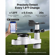Charger l'image dans la visionneuse de galerie, Amocart 5-in-1 Solar Powered Wi-Fi Weather Station for Weather Forecast, Wind Speed Direction, Temperature, Humidity, Rainfall