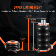 Charger l'image dans la visionneuse de galerie, Amocart 6T Air Jack, 2-5 S Pneumatic Lifting Jack with Heightened Column & Adjustable Handle Thick Rubber Pad Fit for Sedan SUV