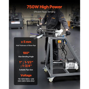 Charger l'image dans la visionneuse de galerie, Amocart Electric Tube Bending Machine 750W Electric Tubing Bender w/ 6L Hydraulic Cylinder w/ 3 Dies for 1" 1-1/2" 1-3/4" Pipes