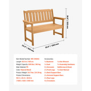 Bild in Galerie-Viewer laden, Amocart Outdoor Bench Wooden Metal Garden Bench for Outdoors 480 lbs Load Capacity Bench Outdoor Garden Park Bench