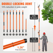Bild in Galerie-Viewer laden, Amocart Manual Pole Saw Extendable Tree Pruner Sharp Steel Blade for Branches Trimming with Lightweight Aluminum Alloy Handle
