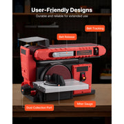 Load image into Gallery viewer, Amocart 6" Disc Sander & 4"x36" Belt Sander 400W Combo with 0 - 45° Adjustable Worktable & Dust Collection Port for Woodworking