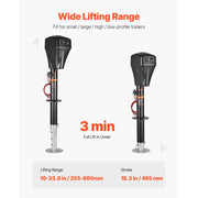 Charger l'image dans la visionneuse de galerie, Amocart 5000Lbs Electric Trailer Jack RVs Power Tongue Jack with 2 Way Connector & Crank Handle 10"-28.3" Lift for Camper