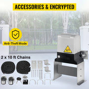 Charger l'image dans la visionneuse de galerie, Amocart Electric Sliding Gate Opener with 2 Remote Controls Gate Operator Hardware Heavy Duty Track Driveway Motor for Security