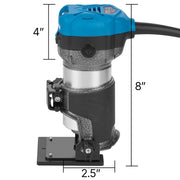 Charger l'image dans la visionneuse de galerie, Amocart 800W Soft Start Compact Router Kit Variable Speed 10000-30000Rpm with Fixed Base, Plunge Base, Tilt Base and Offse Base