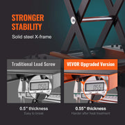 Charger l'image dans la visionneuse de galerie, Amocart Motorcycle Lift 1100 LBS Motorcycle Lift Scissor Lift Jack with Dolly&Hand Crank Center Hoist Crank Stand for Motorbike