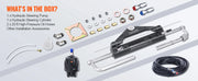 Charger l'image dans la visionneuse de galerie, Amocart 150HP Hydraulic Outboard Steering Kit Boat Marine System, 20Ft Hose & Built-in Two-Way Lock Cylinder, Boat Accessories