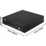 Bild in Galerie-Viewer laden, Amocart Cash Register Drawer 16" 12 V for POS System Tray Removable Coin Compartment & 2 Keys Included RJ11/RJ12 Cable Drawer