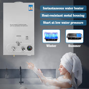 Load image into Gallery viewer, 18L LPG Propane Gas Instant Hot Water Heater Boiler Outdoor Stainless Steel Tankless Hot Water Heater On-Demand Boiler ShowerKit