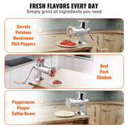 Charger l'image dans la visionneuse de galerie, Amocart Manual Meat Grinder 304 Stainless Steel Hand Meat Grinder with Steel Table Clamp Meat Mincer Sausage Maker
