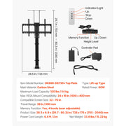 Bild in Galerie-Viewer laden, SucceBuy Motorized TV Wall Mount for 32 to 55/65/70 Inch Adjustable TV Mount Bracket w/ Max VESA 24 x 16/24 in Up to 88-132 lbs