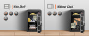 Bild in Galerie-Viewer laden, SucceBuy Electric Safe 2.2/1.8 Cubic Feet Fingerprint&Digital Security Cabinet Safe W/ Fire-proof Bag for Cash Jewelry Documents