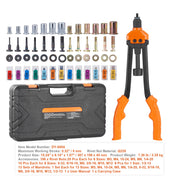 Bild in Galerie-Viewer laden, Amocart Rivet Nut Tool Rivnut Tool Kit Metric and SAE Mandrels 70PCS/186PCS Rivet Nuts With Rugged Carrying Case
