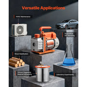Charger l'image dans la visionneuse de galerie, Amocart 3.5CFM 180W 1 Stage or 5CFM 375W / 7CFM 550W 2 Stage HVAC Rotary Vane AC Vacuum Pump, for R134a R22 R410a Systems Use