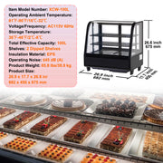 Bild in Galerie-Viewer laden, Amocart Refrigerated Display Case Countertop Pastry Display Case Lighting TURBO Cooling FrostFree AirCooling Rear Sliding Door