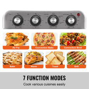 Bild in Galerie-Viewer laden, Amocart 18L 1700W Air Fryer Toaster Oven Stainless Steel Toaster Ovens Countertop Combo with Grill Home and Commercial Use