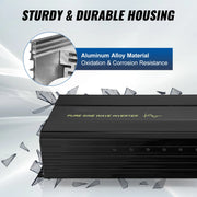Load image into Gallery viewer, Amocart Pure Sine Wave Power Inverter 2500W/3500W/5000W 12V DC to 120V AC Aluminum Alloy LCD Screen & LED Indicators Power Use