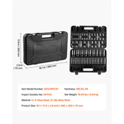 Bild in Galerie-Viewer laden, Amocart 26/65PCs US Drive Impact Socket Set Deep Standard Socket Set SAE Metric 6 Point CR-V Cr-Mo Alloy Steel Auto Repair