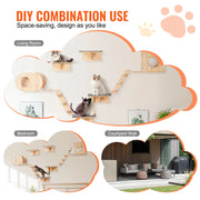 Charger l'image dans la visionneuse de galerie, Amocart Wall Mounted Cat Shelves Cat Wall Shelves and Perches with Jumping Boards Hammocks & Cat Tree Furniture and Shelves