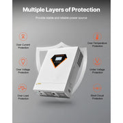 Charger l'image dans la visionneuse de galerie, Amocart Hybrid Solar Inverter 3500W/6000W 24V DC to Single-Phase 220/230V AC, Built-in 100A MPPT Solar Controller for Off-Grid