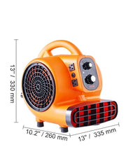 Charger l'image dans la visionneuse de galerie, Amocart Pivoting Utility Fan 600 CFM High Velocity Floor Blower 300° Blowing Angle Air Mover for Drying Cooling Ventilating