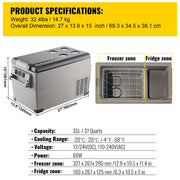 Charger l'image dans la visionneuse de galerie, Amocart 20L 22L 35L 45L 55L Car Refrigerator Mini Fridge Freezer Portable Compressor Cooler DC 110-240V Ice Box for Camping