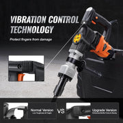 Bild in Galerie-Viewer laden, Amocart 1400W Demolition Jack Hammer Electric Jackhammer Heavy Duty 2900 BPM Concrete Breaker 2pcs Chisels Bits Chipping