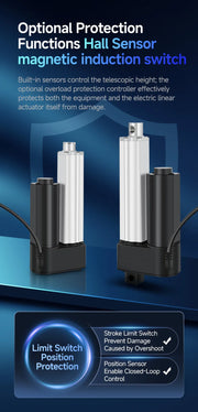 Load image into Gallery viewer, DC 12V 24V Linear Actuators Electric Motor 2500N Heavy-Duty Actuator Lift 30-1000mm Stroke Length For Massage Care Bed