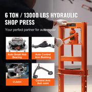 Charger l'image dans la visionneuse de galerie, SucceBuy Hydraulic Shop Press 6T H-Frame Hydraulic Garage/Shop Floor Shop Press with Plates for Garage Shop Workshop