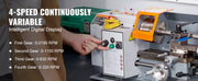 Charger l'image dans la visionneuse de galerie, Amocart Metal Lathe Machine 7'' x 13.78'' 0-2200 RPM Continuously Variable Speed 500W & Tool Box for Processing Precision Parts