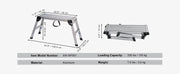 Charger l'image dans la visionneuse de galerie, Amocart Folding Work Platform 330 lbs Load Capacity Aluminum Drywall Stool Ladder Heavy Duty Work Bench w/ Non-Slip Feet