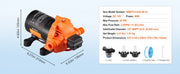 Load image into Gallery viewer, Amocart 12V Diaphragm Pump 1.8/3/3.5/5 GPM 3/4/5-Chamber 40-100 PSI Adjustable 1/2'' MNPT Port for RV Yacht Food Truck Camper