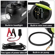 Load image into Gallery viewer, Amocart 4-In-1 Electric Car Jack 12V 5T Portable Hydraulic Jack Impact Wrench Tire Compressor Lifting LED Light Car Repair Tool