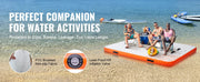 Load image into Gallery viewer, Amocart Inflatable Floating Dock Non-Slip Water Floating Dock Mat with Detachable Ladder Floating Platform Island Raft for Pool