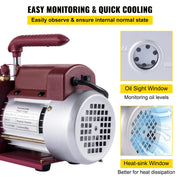 Charger l'image dans la visionneuse de galerie, Amocart 4.5CFM 1/3HP HVAC Refrigerant Vacuum Pump Refrigeration Single-Stage Set for Household Air Conditioning Vacuum Packing
