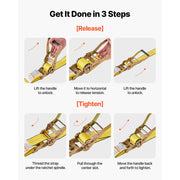 Charger l'image dans la visionneuse de galerie, Amocart 10 Pack Ratchet Straps 2in x 30ft Tie Down Straps with Double J Hook Tie Down Ratcheting for Moving Trailers Kayaks
