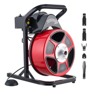 Load image into Gallery viewer, Amocart Drain Cleaner Machine 50 FT x 1/2 Inch Manual Feed Sewer Snake Auger with Air-Activated Foot Switch for 2" to 6" Pipes