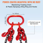 Charger l'image dans la visionneuse de galerie, Amocart Chain Sling 5/16in X 5 Ft Lifting Chains with Hooks G80 Engine Chain Hoist Lifts Lifting Sling Chains for Engine Hoist