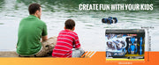 Charger l'image dans la visionneuse de galerie, Amocart Blue/Yellow Amphibious RC Car Boat 2.4GHz 12 km/h Electric Remote Control 360° Rotating Stunt Car Water Beach Pool Toys