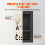 Charger l'image dans la visionneuse de galerie, SucceBuy Shower Niche Ready for Tile Shelf Organizer Corners Niche Recessed Sealed Protection Soap Storage for Shower Bathroom