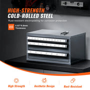 Bild in Galerie-Viewer laden, Amocart Steel Drill Dispenser Organizer Cabinet Storage Drill Bit Dispenser Cabinet Three-Drawer Drill Bit Organizer Cabinet