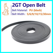 Load image into Gallery viewer, GT2 Open Timing Belt 2GT 2M Belt PU with Steel Core Width 5 6 9 10 15 30mm Polyurethane Steel PU for 3D Printer Synchronous Belt