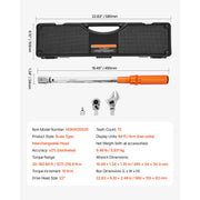 Bild in Galerie-Viewer laden, Amocart Torque Wrench Set Drive Click Torque Wrench Dual-Direction Adjustable Mechanical Dual Range Scales Torque Wrench Kit