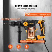 Load image into Gallery viewer, Amocart 1500W Rotary Hammer Drill Max Drilling 32mm 4 Modes Plus Corded Demolition Chipping Metal Concrete Breaker Jackhammer