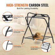 Bild in Galerie-Viewer laden, Amocart Folding Saddle Rack 28 x 19 x 37.5 in Freestanding Horse Saddle Stand Steel Saddle Rack for English & Western Saddles