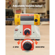 Charger l'image dans la visionneuse de galerie, Amocart Bench Buffer Polisher 1/2HP 0 to 8000RPM with 2PCS4" Cotton Wheel 3PCS 3" Abrasive Fiber Wheels Compound for Metal Wood