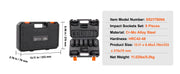 Bild in Galerie-Viewer laden, Amocart 1/2" Drive Impact Socket Set 9 Piece Deep Socket Set Metric 29-38mm 6 Point Cr-Mo Alloy Steel for Auto Repair