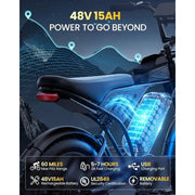 Load image into Gallery viewer, Electric Bike for Adults, 1500/2000W Peak 33/40MPH E-Bike 60/80Miles with NFC & Password Unlock, 48V 15/25Ah Removable Custom